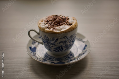 Coffee in a porcelain cup