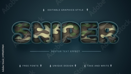 Military War - Editable Text Effect, Font Style