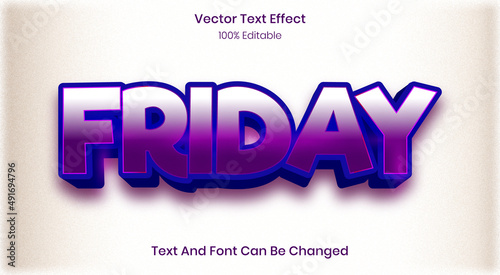 editable text effect, Friday style