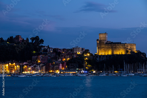 Lerici after sunset, Italy