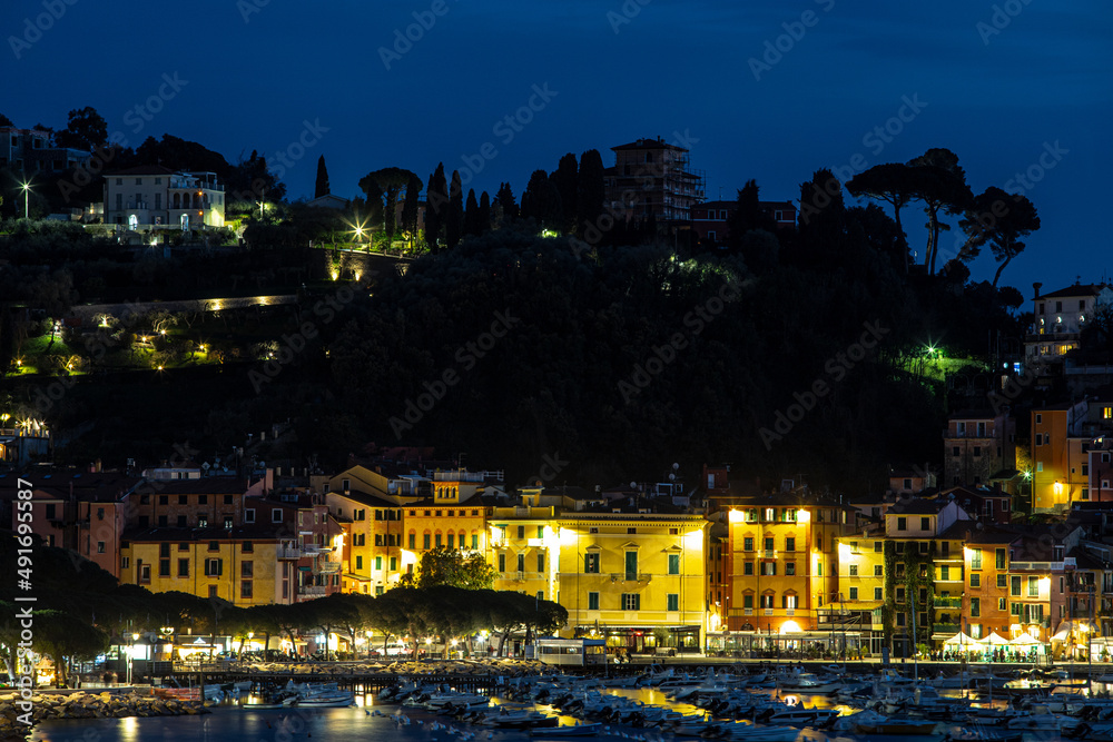 Lerici after sunset, Italy