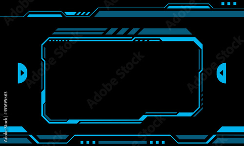 Abstract For web, site, mobile applications isolated on black background, techno, online design, business, gui, ui. future, concept vector futuristic blue virtual graphic touch user interface HUD.