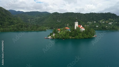Wallpaper Mural Lake Bled, Slovenia, Tourism, Summer, Day, Bled Castle, Aerial Torontodigital.ca