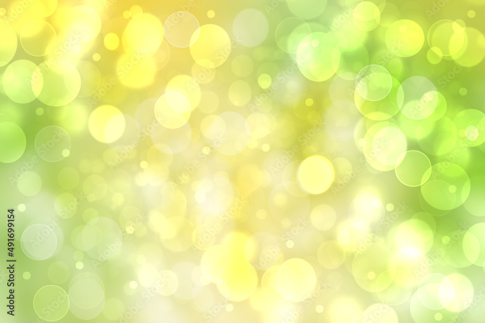 Hello spring background. Abstract bright spring or summer landscape texture with natural green yellow bokeh lights and sunshine. Beautiful backdrop with space. Hello spring background. Abstract bright spring or summer landscape texture with natural green yellow bokeh lights and sunshine. Beautiful backdrop with space.