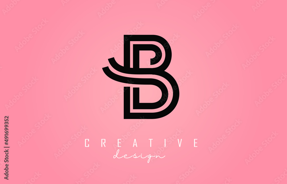 Black B Letter Logo Monogram Vector Design. Creative B Letter Icon with colorful gradient background. Black B Letter Logo Monogram Vector Design. Creative B Letter Icon with colorful gradient background.