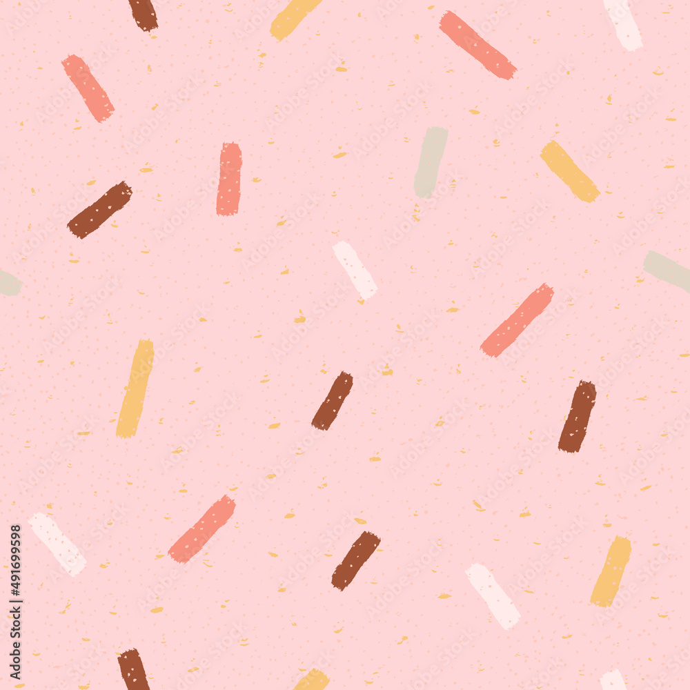 Vector line spots seamless pattern background. Perfect for fabric, scrapbooking, wallpaper projects.
Vector line spots seamless pattern background. Perfect for fabric, scrapbooking, wallpaper projects.