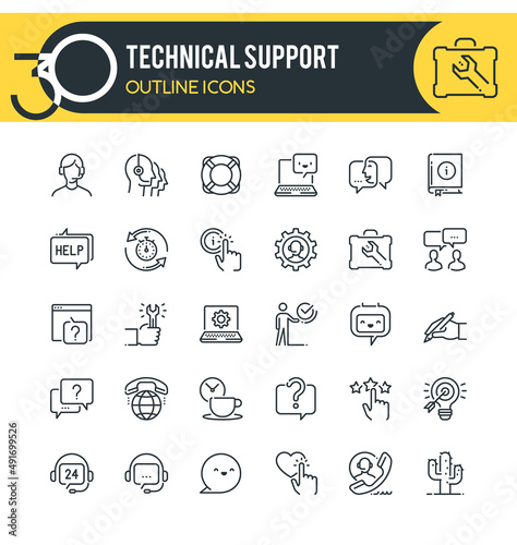 Support Outline Icons