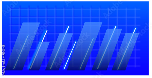 BLUE vector background with straight stripes and crusades. Glitter abstract illustration with shined and colored sticks. Smart design for your business advert.