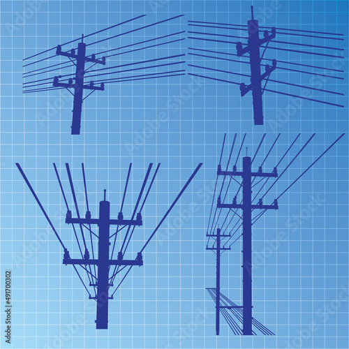 Electricity poles and structures