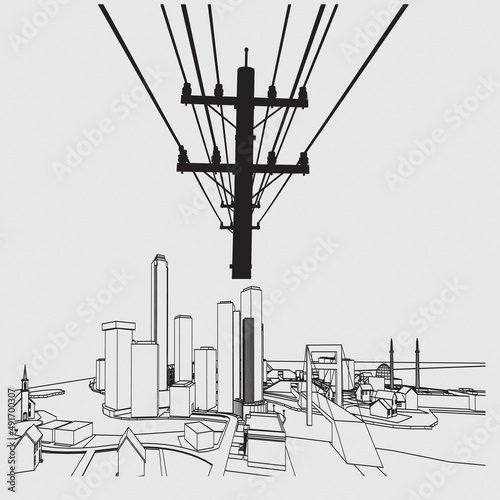 Electricity poles and structures
