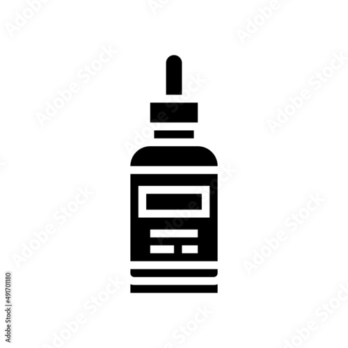 face oil bottle glyph icon vector. face oil bottle sign. isolated contour symbol black illustration