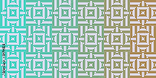 Vector graphic of Seamless abstract geometric pattern in soft rainbow color. Good for watermark background, certificate, banknote, money design, currency, note etc.