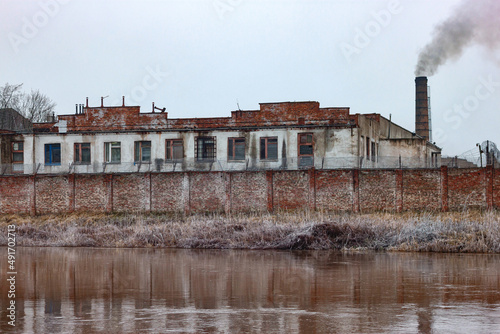 The walls and buildings of the prison (correctional colony) on the territory of the medieval Tapiau castle in Gvardeysk. Kaliningrad region. Russia. photo