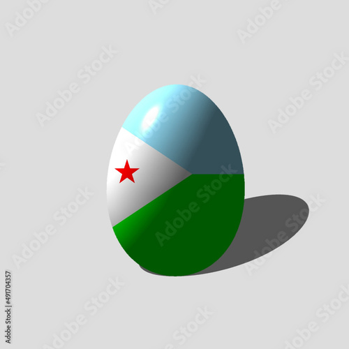 easter egg with green background