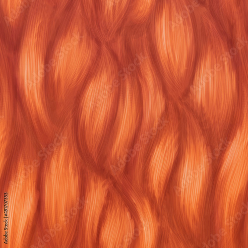 Abstract orange curly hair texture pattern background.
