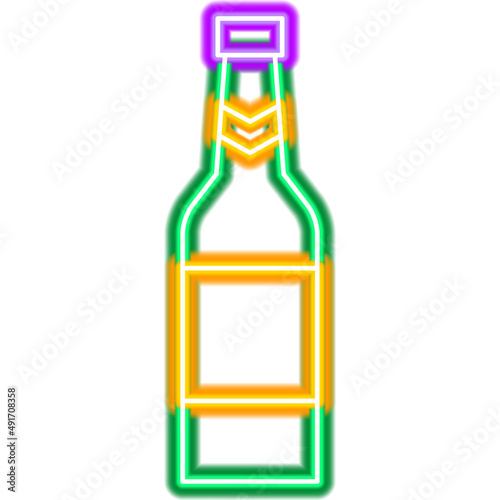 Beer Drink Bottle Neon