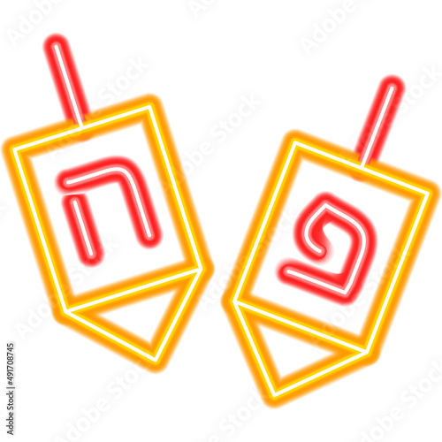 Child Game Hanukkah Neon
