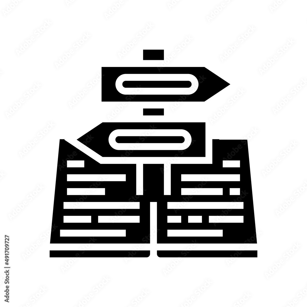 guidance info glyph icon vector. guidance info sign. isolated contour symbol black illustration