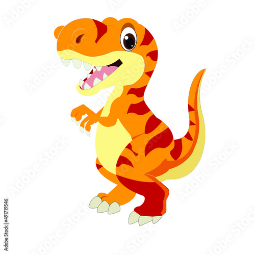 Cartoon dinosaur animal vector illustration