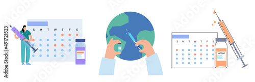 Global vaccination concept