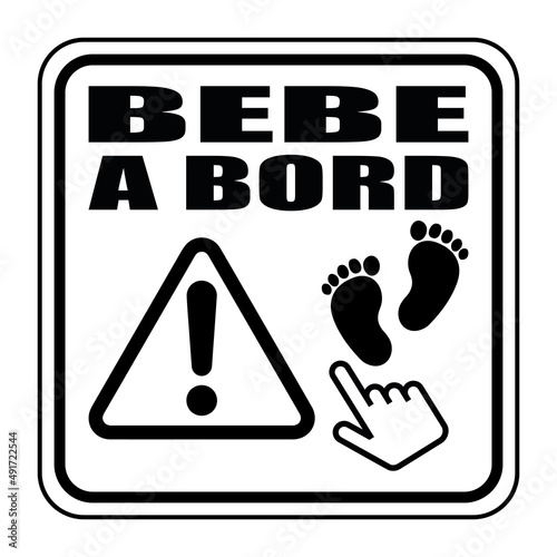 Logo bébé à bord.
