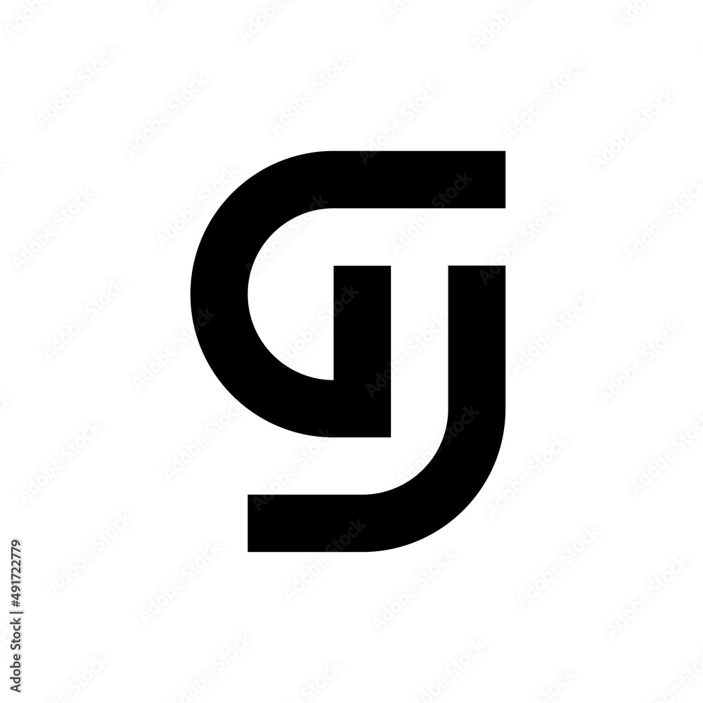 Creative letter GJ monogram logo template