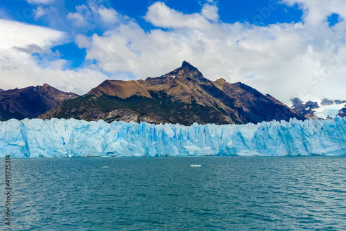 Perrito Moreno Glacier in Patagonia near el El Calafate on a sunny day in the summer