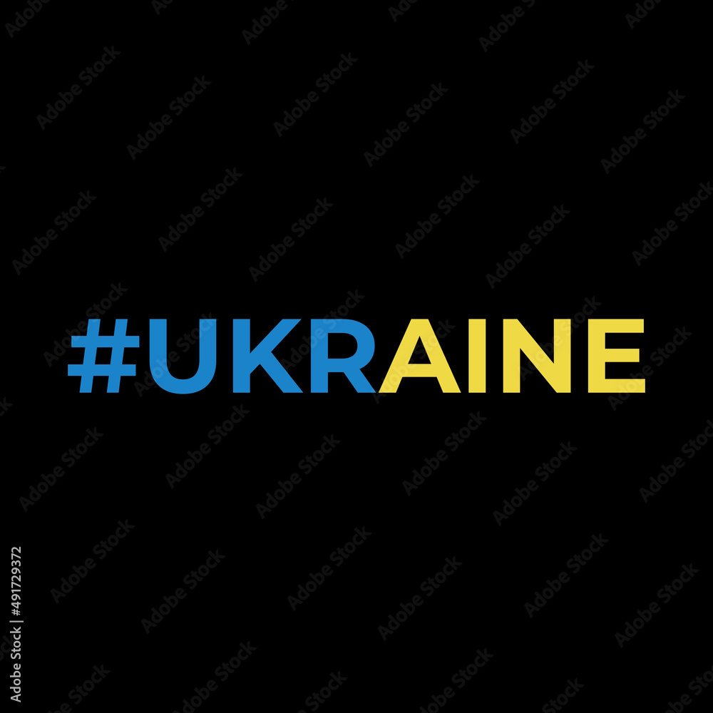 Pray for Ukraine sign. Vector isolated on white background