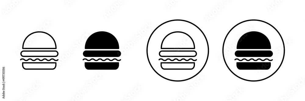 Burger icons set. burger sign and symbol. hamburger Burger icons set. burger sign and symbol. hamburger