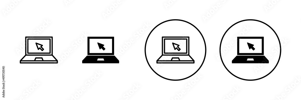 Laptop icons set. computer sign and symbol Laptop icons set. computer sign and symbol