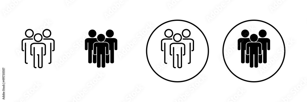 people icons set. person sign and symbol. User Icon vector people icons set. person sign and symbol. User Icon vector