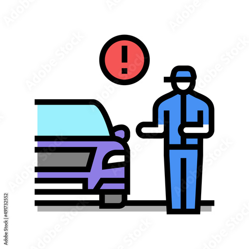 traffic offense color icon vector. traffic offense sign. isolated symbol illustration