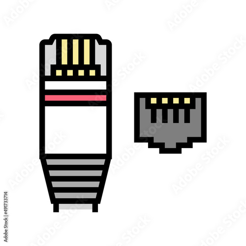 ethernet modem color icon vector. ethernet modem sign. isolated symbol illustration