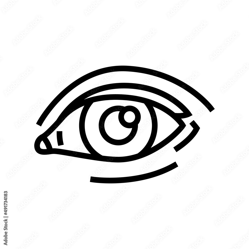 eye face line icon vector. eye face sign. isolated contour symbol black illustration eye face line icon vector. eye face sign. isolated contour symbol black illustration