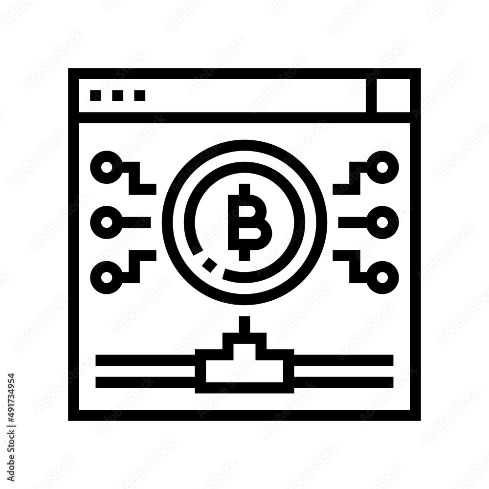 digital token line icon vector. digital token sign. isolated contour symbol black illustration digital token line icon vector. digital token sign. isolated contour symbol black illustration