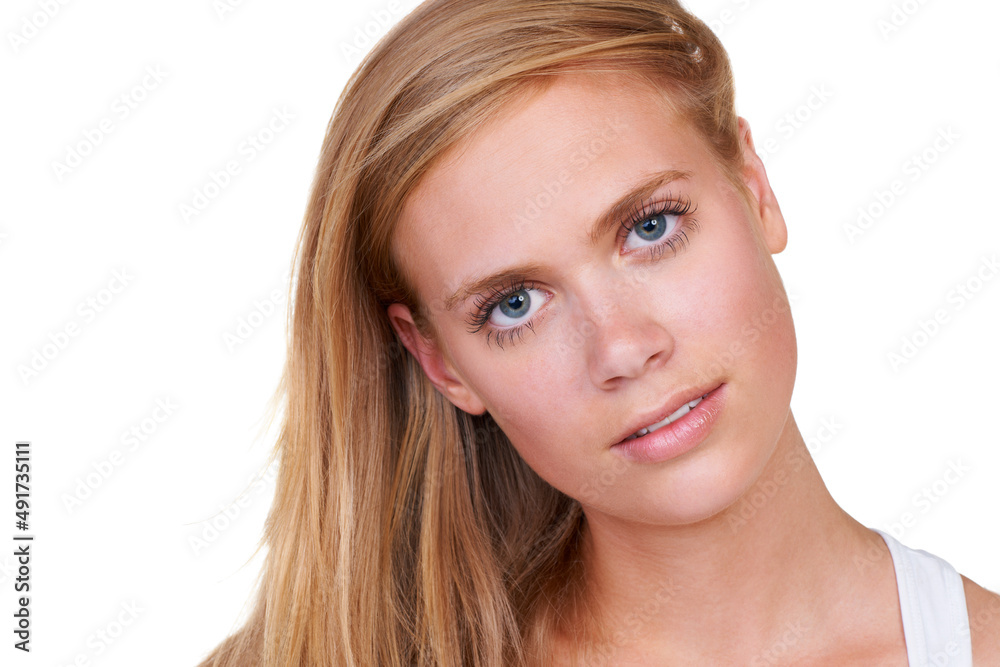 The embodiment of natural beauty. Closeup portrait of a beautiful young woman. The embodiment of natural beauty. Closeup portrait of a beautiful young woman.