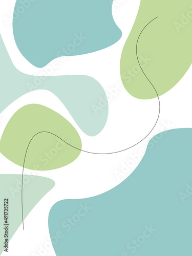 ilustração de fundo branco abstrato gráfico gradiente arte geométrica formas verdes photo