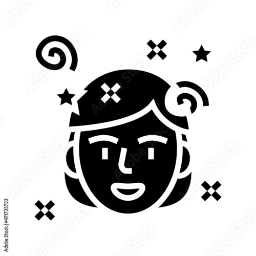 fun mood glyph icon vector. fun mood sign. isolated contour symbol black illustration