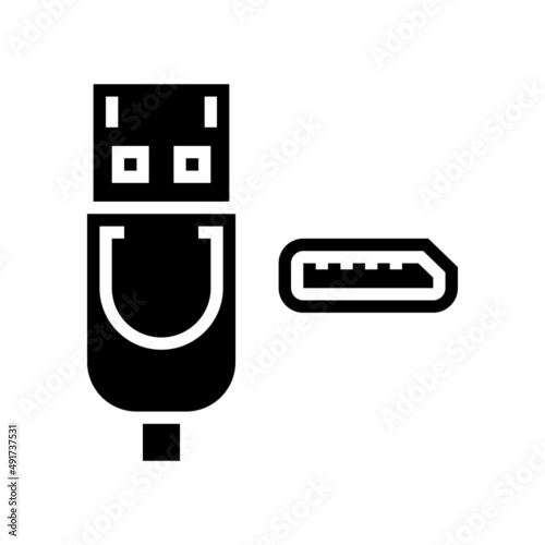 dp displayport glyph icon vector. dp displayport sign. isolated contour symbol black illustration