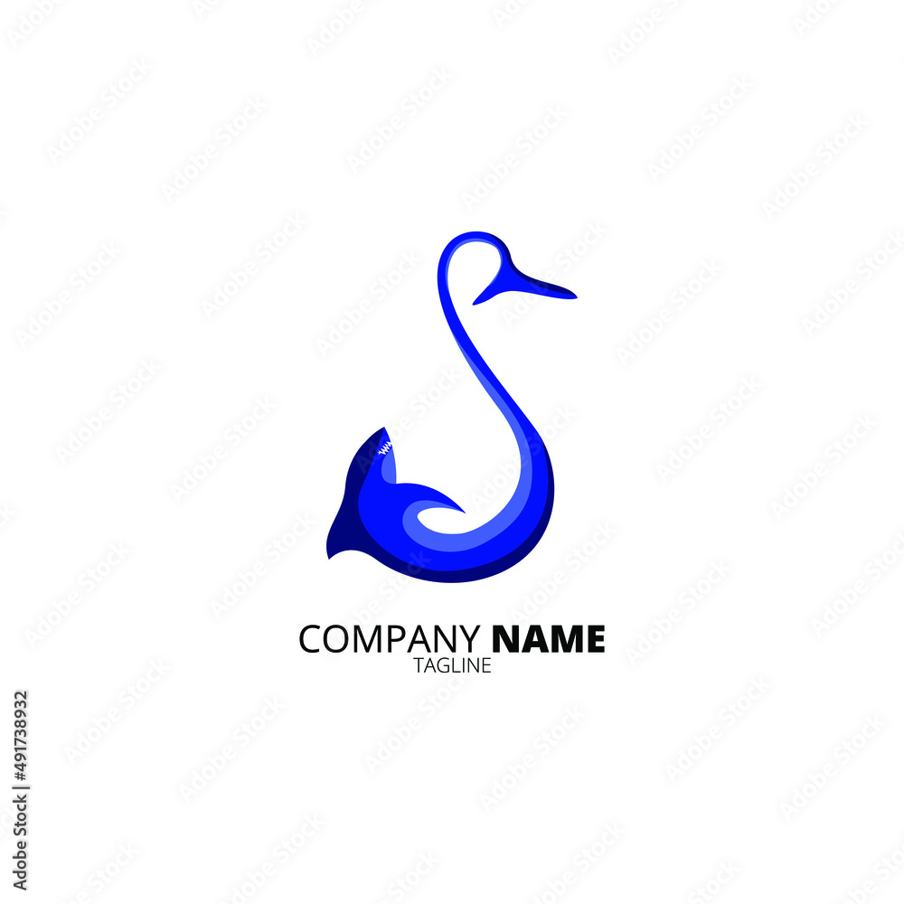 Hook shark logo template design. This logo was created by combining a hook and a shark design. This logo is very suitable to be the identity of a brand or business and services in the fishing Hook shark logo template design. This logo was created by combining a hook and a shark design. This logo is very suitable to be the identity of a brand or business and services in the fishing
