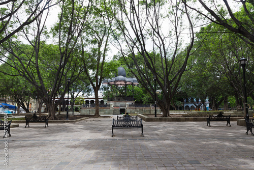 Zócalo de Oaxaca sin gente