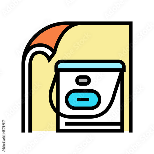 silicone rubber elastomer color icon vector. silicone rubber elastomer sign. isolated symbol illustration