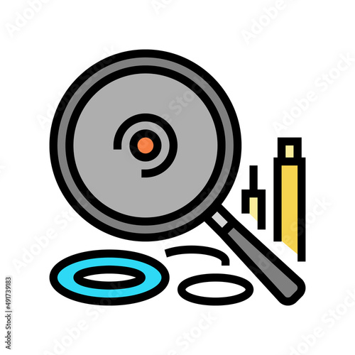 teflon ptfe thermoplastic color icon vector. teflon ptfe thermoplastic sign. isolated symbol illustration