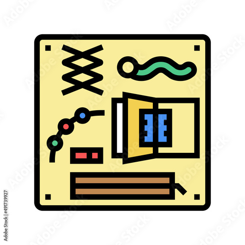 busy board color icon vector. busy board sign. isolated symbol illustration
