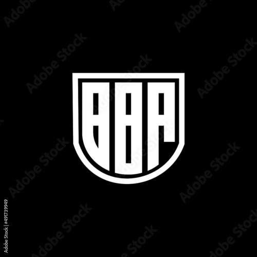 BBA letter logo design with black background in illustrator, vector logo modern alphabet font overlap style. calligraphy designs for logo, Poster, Invitation, etc.