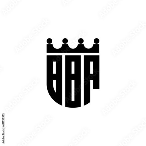 BBA letter logo design with white background in illustrator, vector logo modern alphabet font overlap style. calligraphy designs for logo, Poster, Invitation, etc.
