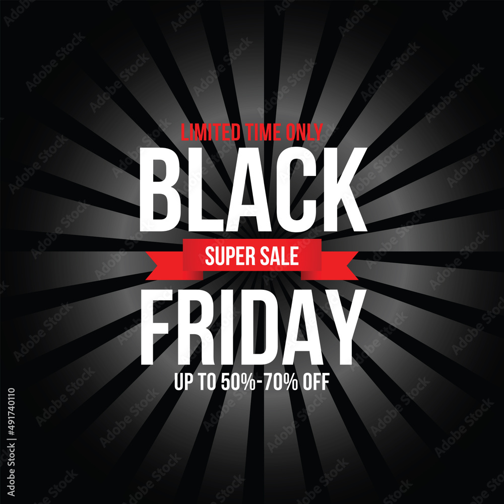 Black Friday Sale with special discount 50%-70%. Vector illustration Black Friday Sale with special discount 50%-70%. Vector illustration