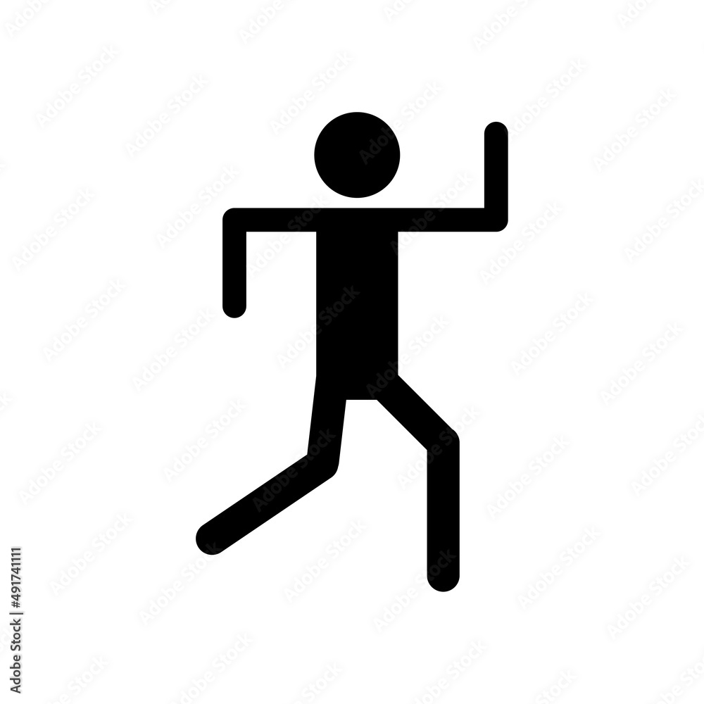 Running man silhouette. Vector illustration. stock image. Running man silhouette. Vector illustration. stock image.
