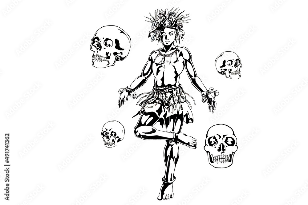 ネクロマンサーの塗り絵 Stock イラスト Adobe Stock