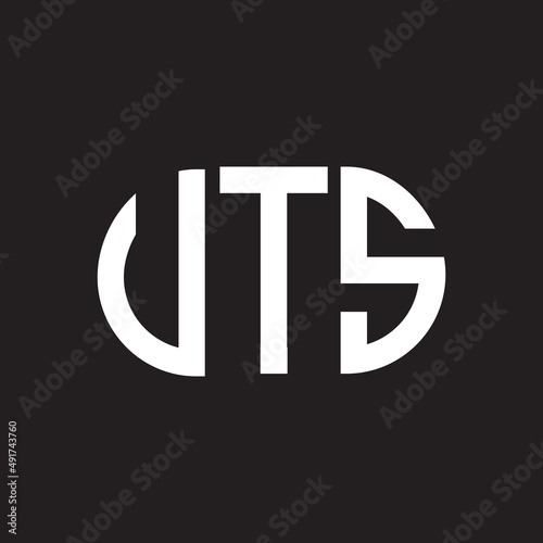 UTS letter logo design on black background. UTS creative initials letter logo concept. UTS letter design.